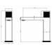Смеситель для раковины Boheme Quad 159-SGM оружейный металл глянцевый 