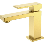 Смеситель для раковины Boheme Qubic 471-MG матовое золото