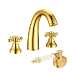 Смеситель для раковины Boheme Tradizionale Oro 297-MR-W золото, белый