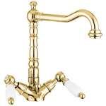 Смеситель для раковины Emmevi Deco Ceramic 121613OR золото