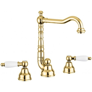 Смеситель для раковины Emmevi Deco Ceramic 121643OR золото