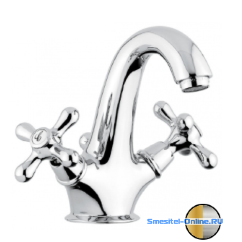 Фото  Смеситель для раковины Emmevi Deco Classic 12013CO хром золото