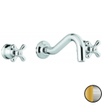 Смеситель для раковины настенный Emmevi Deco Classic 12055CO хром золото с внутренней частью
