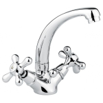 Смеситель для раковины Emmevi Deco Classic 12913BC белый хром