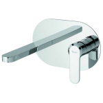  Смеситель для раковины настенный Emmevi Nefer 77055CR хром с внутренней частью