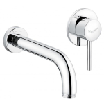 Смеситель для раковины настенный Emmevi Piper 45055СR хром с внутренней частью