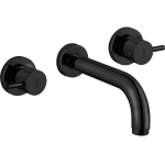 Смеситель для раковины настенный Emmevi Piper 45155NEO черный с внутренней частью