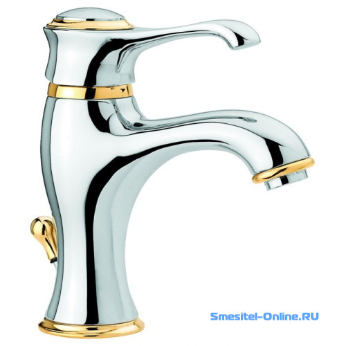 Фото Смеситель для раковины Emmevi Tiffany 6003CO хром золото