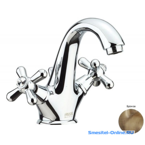 Фото Смеситель для раковины Fiore Margot Sky Swarovski бронза 01ZZ0623