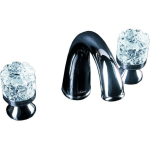 Смеситель для раковины на 3 отверстия TRADIZIONALE CHROMO + ручки керамика_Комплект