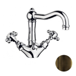 Смеситель для раковины Nicolazzi Dames Anglaises 1432DB70 темная бронза/ручка крестик