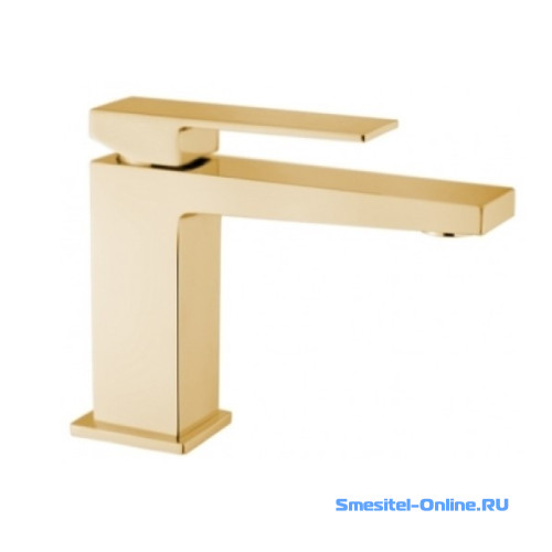 Фото Смеситель для раковины с д/к Webert Pegaso PE830102794 золото матовое