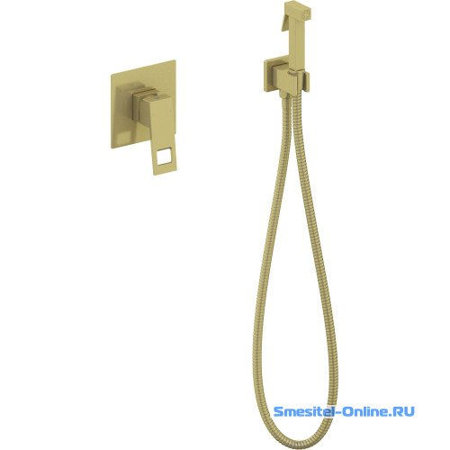 Фото Смеситель для раковины с гигиеническим душем Timo Briana 7189 17SM матовое золото