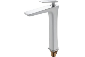  Смеситель для раковины высокий Faop A1003-2 белый хром