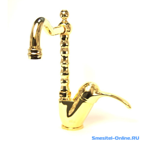 Фото Смеситель для раковины Webert Aurora AU831702010 золото