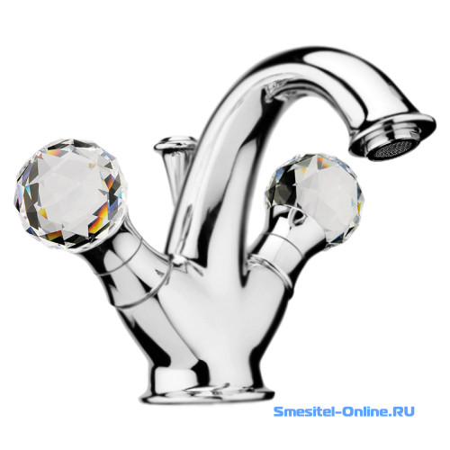 Фото Смеситель для раковины Webert Karenina KA700102015 хром кристаллы Swarovski