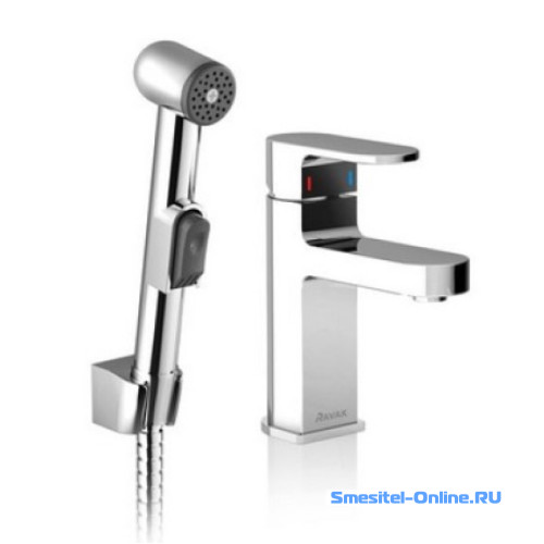 Фото Смеситель для умывальника с гигиеническим душем Ravak Chrome CR 112.00 X070092