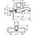 Смеситель для ванны Hansgrohe Metropol Classic 31340000 