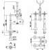 Смеситель для ванны напольный Cezares NOSTALGIA-VDPS-03/24-M золото/ручка металл 