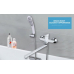 Смеситель для ванны с длинным изливом Gappo Noar G2248 белый хром 