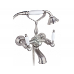 Смеситель для ванны с душем Timo Ritz 0144Y silver серебро ручки рычажные