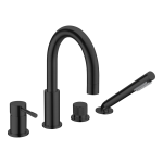 Смеситель на борт ванны Boheme Uno 460-B черный