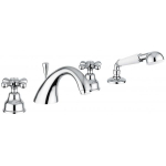 Смеситель на борт ванны Emmevi Deco Classic 12120NO черный золото 