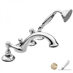 Смеситель на борт ванны Nicolazzi Dames Anglaises 1404BZ78 бронза/ручки керамика 