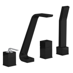 Смеситель на борт ванны Webert Wolo WO850701564 черный матовый хром