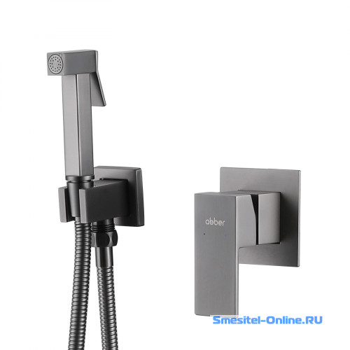 Фото Смеситель с гигиеническим душем Abber Daheim AF8225NG никель
