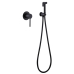 Смеситель с гигиеническим душем Abber Emotion AF8825B черный матовый 