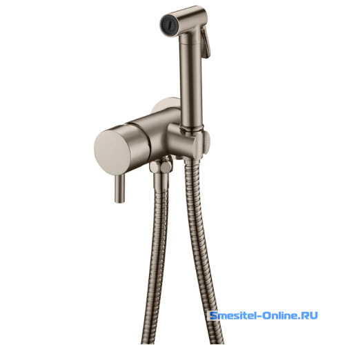 Фото Смеситель с гигиеническим душем Boheme Uno 467-NB никель