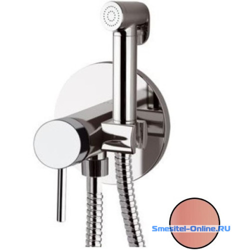 Фото Смеситель с гигиеническим душем Daniel Tokyo TX6454DC-PG розовое золото 