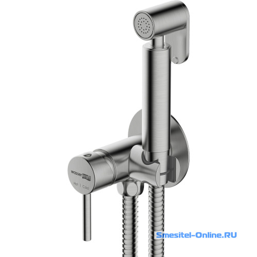 Фото Смеситель с гигиеническим душем Wasserkraft A70338 никель 