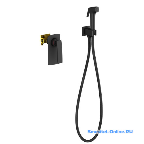 Фото Смеситель с гигиеническим набором Timo Helmi 4089/03SM black черный