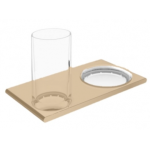 Стакан с мыльницей Keuco Edition 11556039000 бронза шлифованная