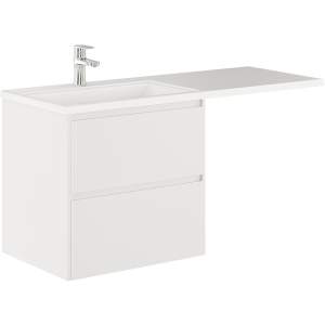 Тумба с раковиной 130 Creto Cafor White 19-W130L белая