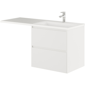 Тумба с раковиной 130 Creto Cafor White 19-W130R белая