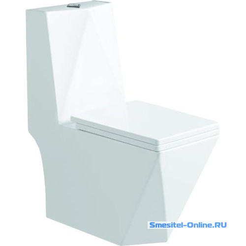 Фото Унитаз безободковый SantiLine SL-5013 белый (комплект)