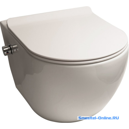 Фото  Унитаз подвесной безободковый с биде  SantiLine SL-5002SM-BD  