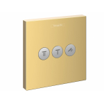 Запорный/переключающий вентиль на 3 потр. 15764990 Hansgrohe Select полированное золото