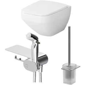 Унитаз подвесной с гигиеническим душем и ершиком AM.PM Inspire V2.0 FlashClean CK50H0603W Унитаз подвесной с гигиеническим душем и ершиком AM.PM Inspire V2.0 FlashClean CK50H0603W