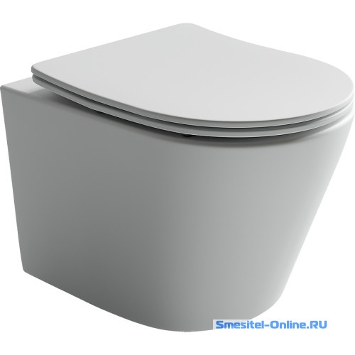 Фото Унитаз подвесной Ceramica Nova Balearica  Rimless CN6000MW белый матовый (комплект)