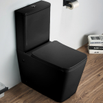 Унитаз компакт Ceramalux 2170AXMB черный матовый, с сиденьем микролифт