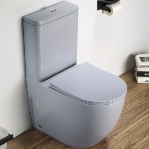 Унитаз напольный Ceramalux 2166XMHL голубой матовый, с сиденьем микролифт