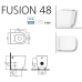 Унитаз напольный Hatria Fusion 48 YXZK01 (крышка дополнительно) 