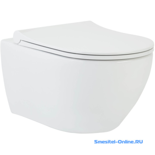 Фото Унитаз подвесной beWash Bogen 88303201 белый, безободковый (комплект)