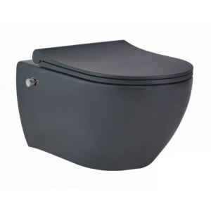 Унитаз подвесной с биде beWash Bogen 88343670 чёрный матовый Унитаз подвесной с биде beWash Bogen 88343670 чёрный матовый