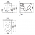  Унитаз подвесной безободковый Creavit Free FE322.00100 (крышка дополнительно) 