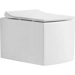 Унитаз подвесной Ceramalux 2022 белый, с сиденьем микролифт